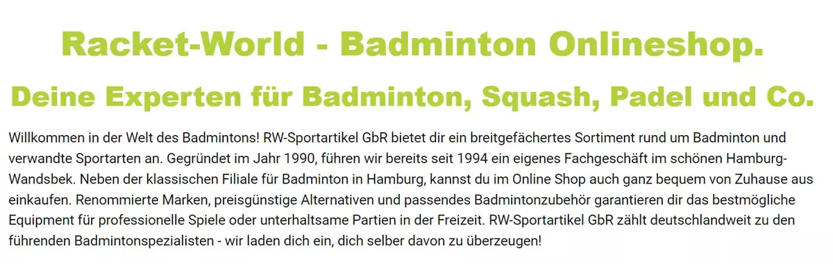 Badminton Oranienburg ᐅ Badmintonschläger Online Shop